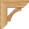 Ekena Millwork Westlake Slat Rough Sawn Bracket w/ Offset Brace, Western Red Cedar, 6"W x 16"D x 16"H BKT0604X16X16WTL06RWR - alternate 3